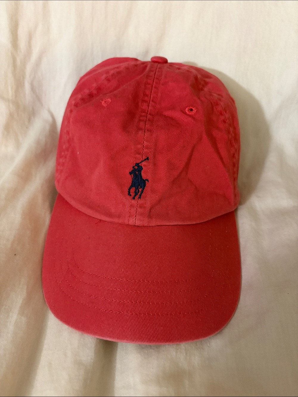 Polo by Ralph Lauren Kids Red Baseball Cap with Navy Logo